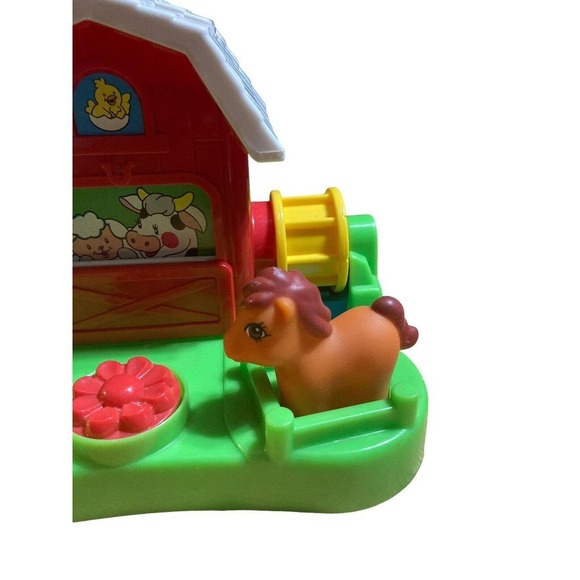 Vintage Fisher Price Red Activity Barn Silo Farm 1988 Toy Pretend Play - Picture 5 of 7